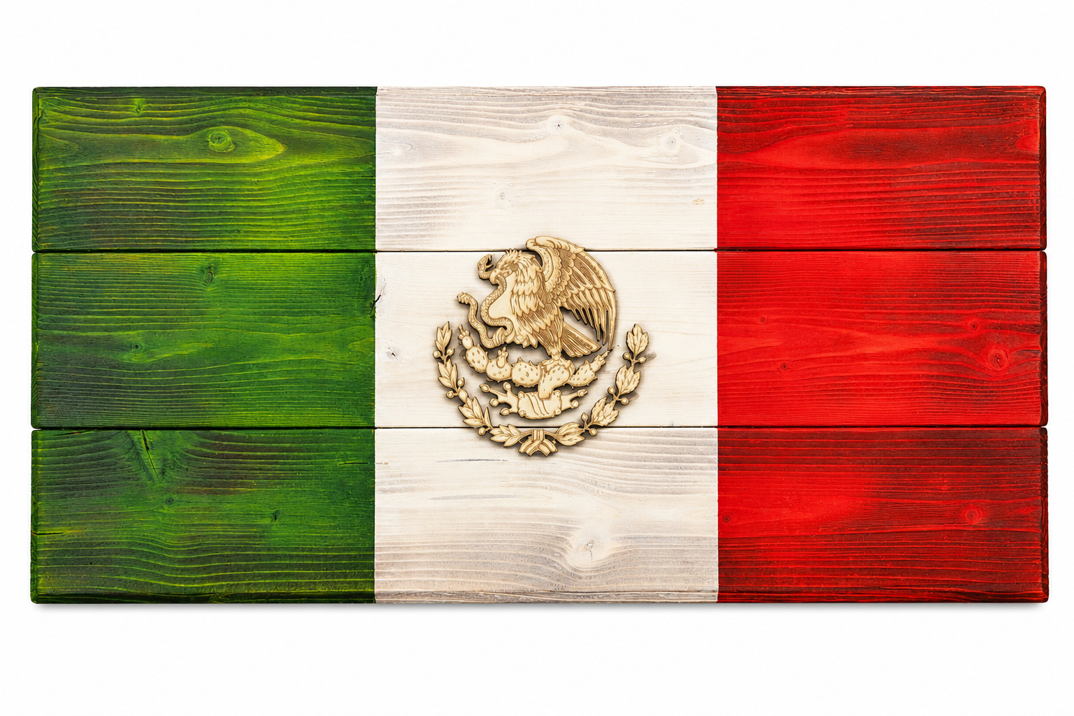 Mexico y Republica Dominicana wooden Flags